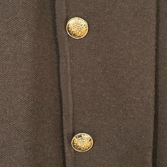 Jones New York Dark Olive Green Knit Sweater Jacket - Picture 3 of 5